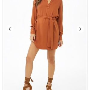 Belted dress,rust color-from F21